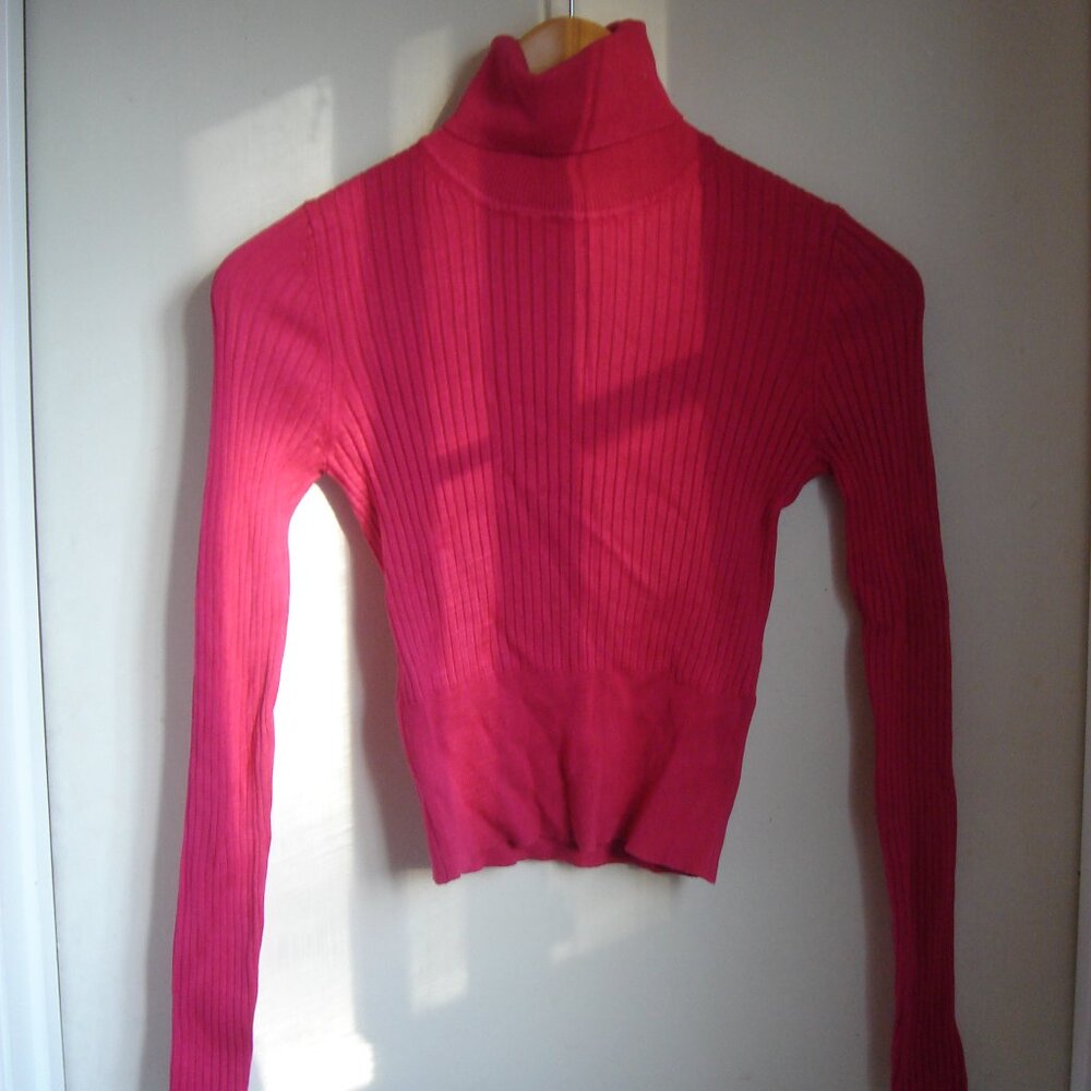 Zara Women's Hot Pink Turtle Neck